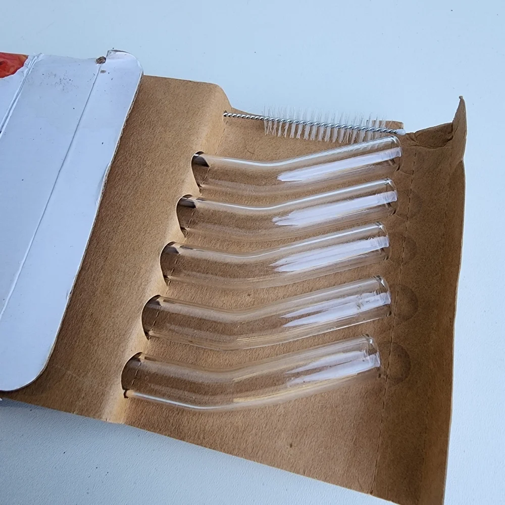 Reusable Glass Straws 10 Pack - Multicolor